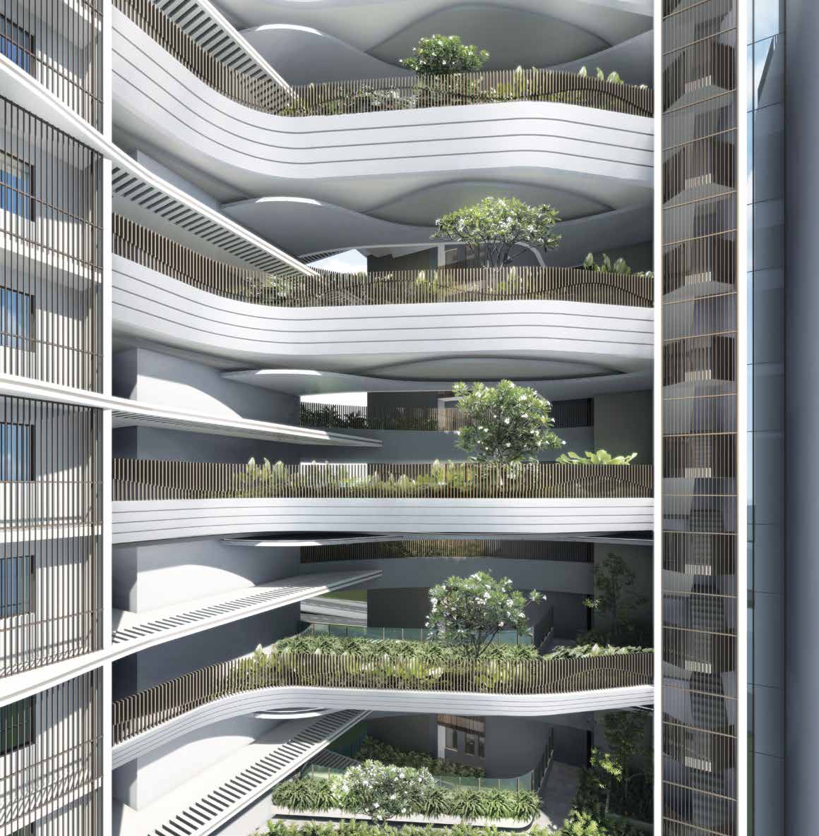 Stacked balconies (artist’s impression)
